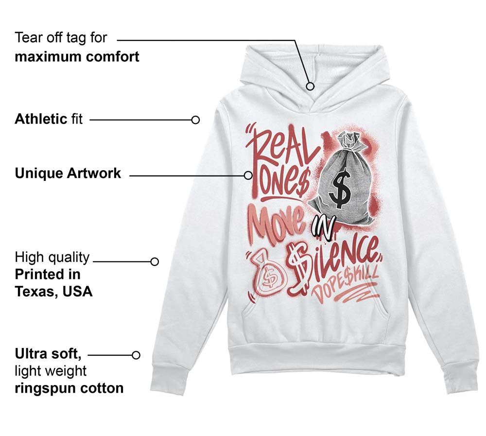 Dune Red 13s superstreetwear Hoodie Sweatshirt Real Ones Move In Silence Graphic