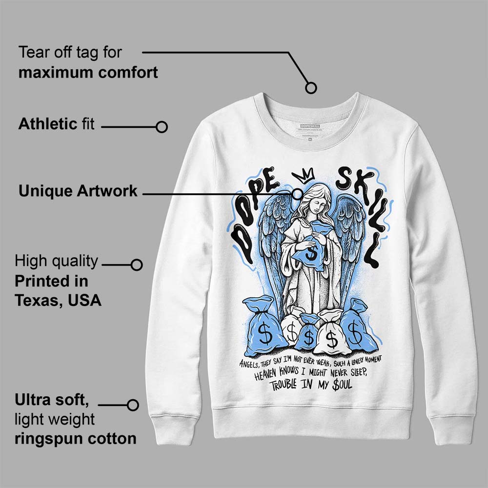 Powder Blue 9s superstreetwear Sweatshirt Angels Graphic