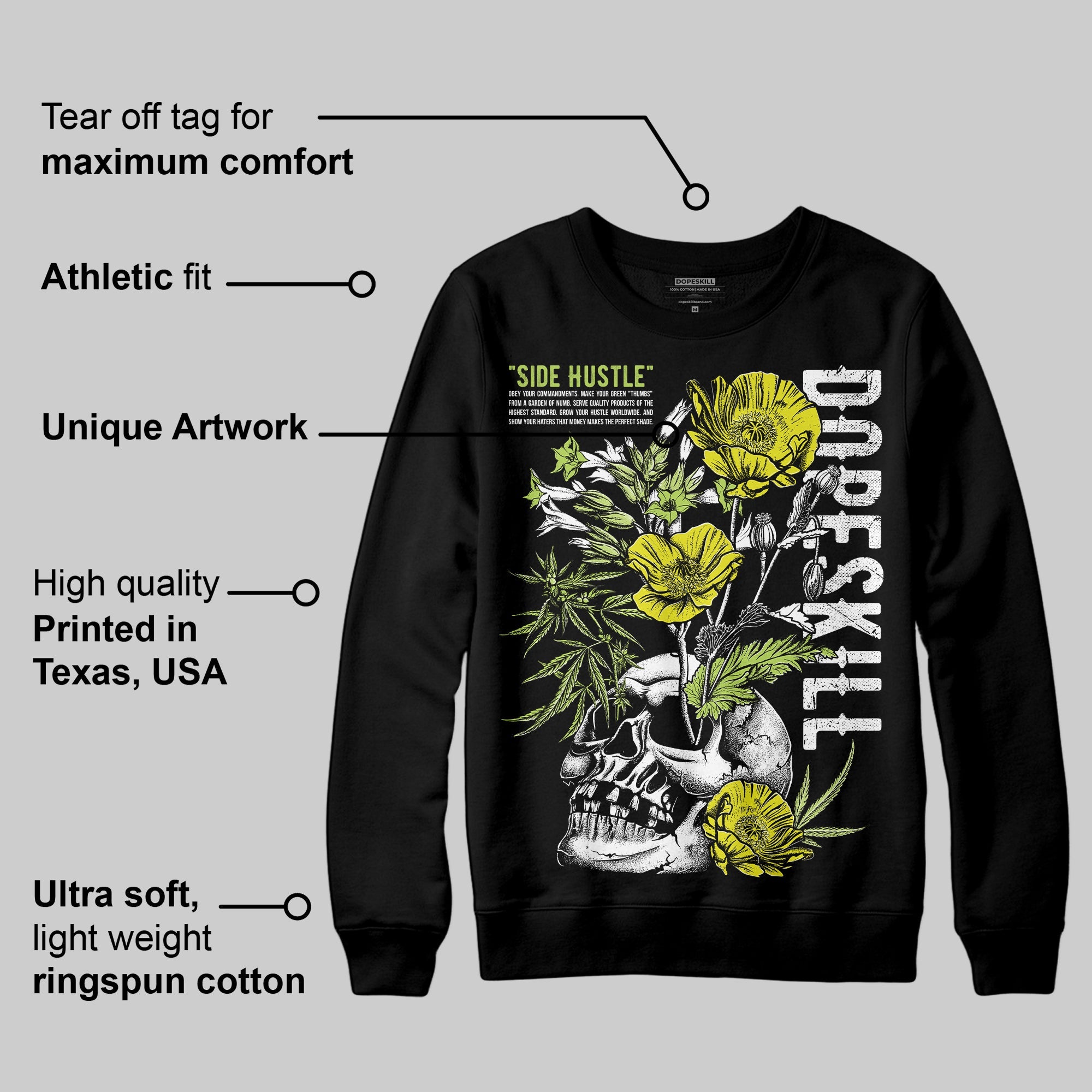 Bright Cactus 13s superstreetwear Sweatshirt Side Hustle Graphic