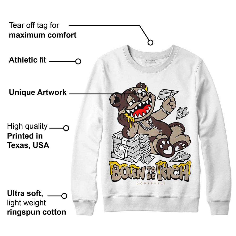 Latte 1s superstreetwear Sweatshirt Born To Be Rich Graphic