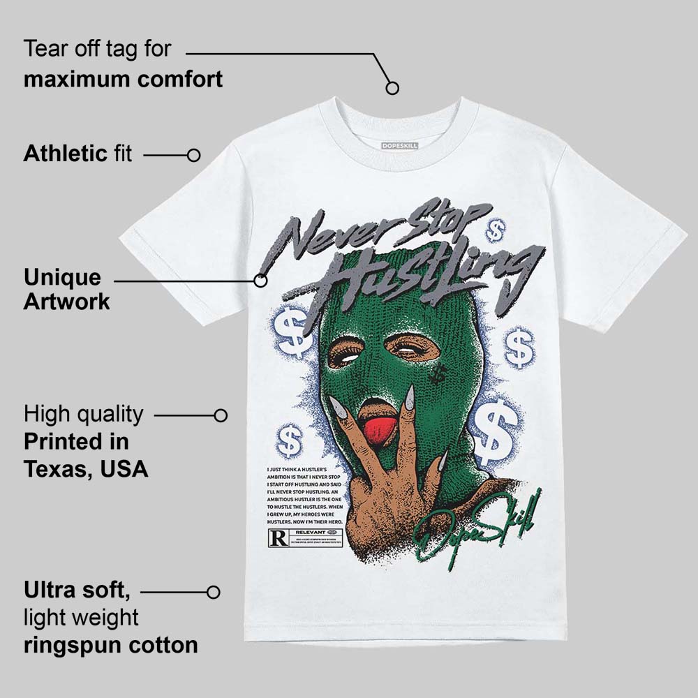 GT-2160 Shamrock Green superstreetwear T-Shirt Never Stop Hustling Graphic