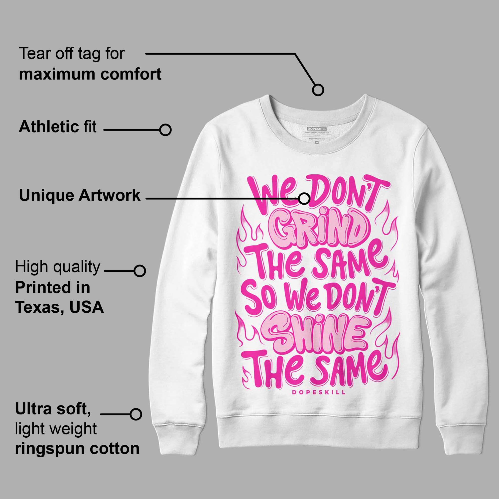 Triple Pink Dunk Low superstreetwear Sweatshirt Grind Shine Graphic