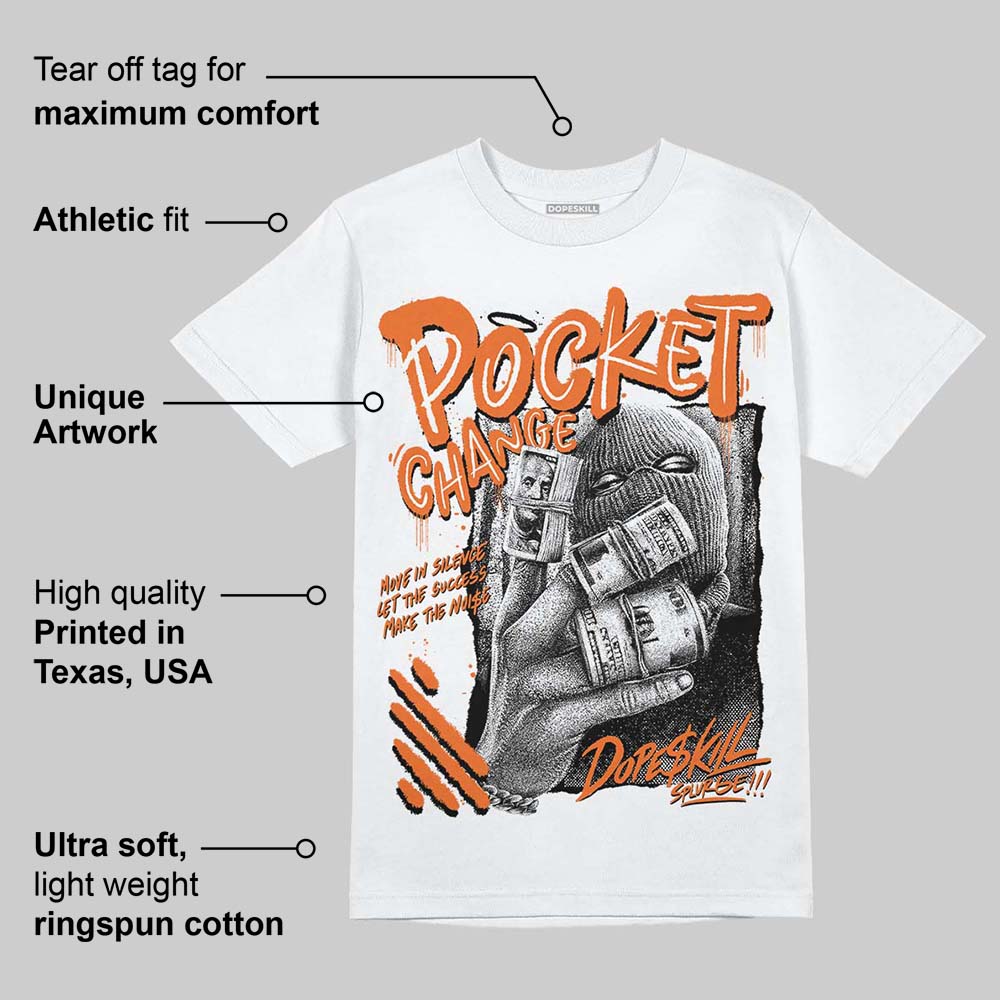 Orange Black White superstreetwear T-Shirt Pocket Change Graphic