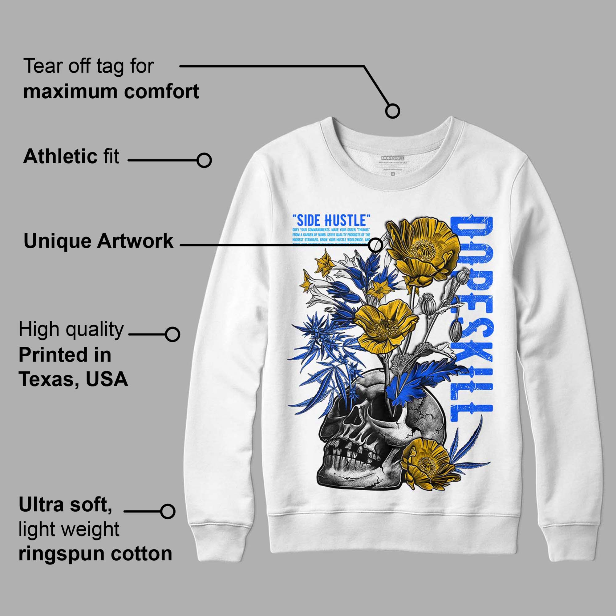 Royal Blue Collection superstreetwear Sweatshirt Side Hustle Graphic