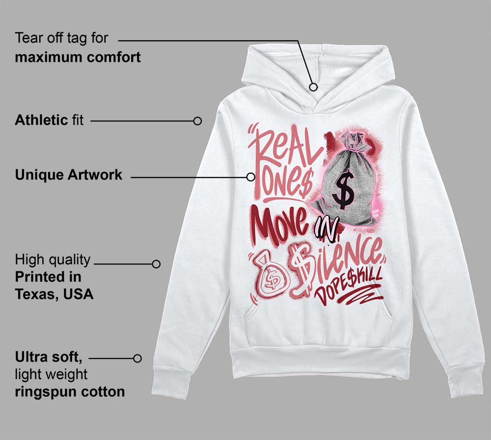 Valentine's Day Collection superstreetwear Hoodie Sweatshirt Real Ones Move In Silence Graphic