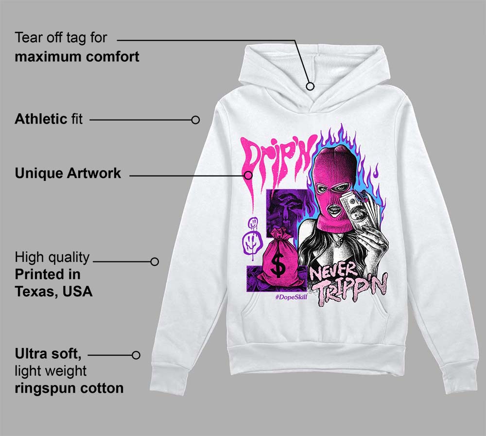 Pink Collection superstreetwear Hoodie Sweatshirt Drip'n Never Tripp'n Graphic