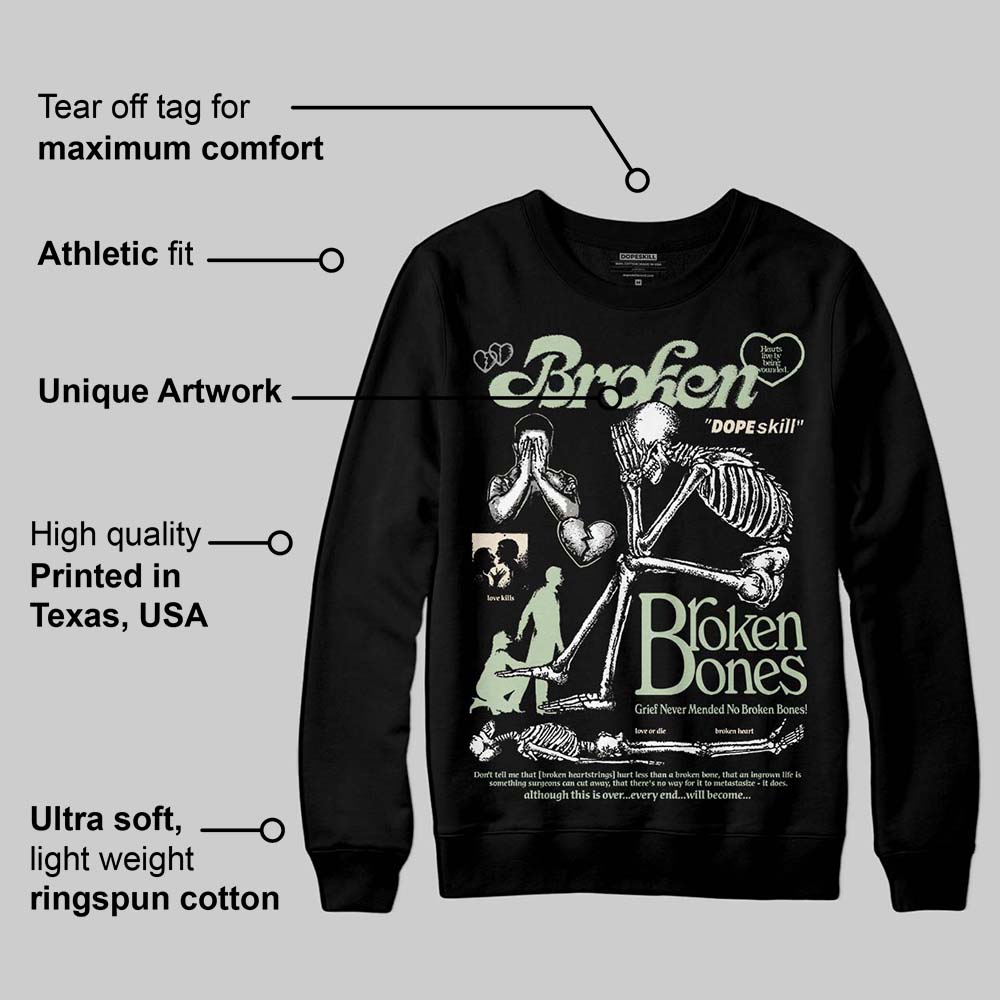 Seafoam 4s 2025 superstreetwear Sweatshirt Broken Bones Graphic