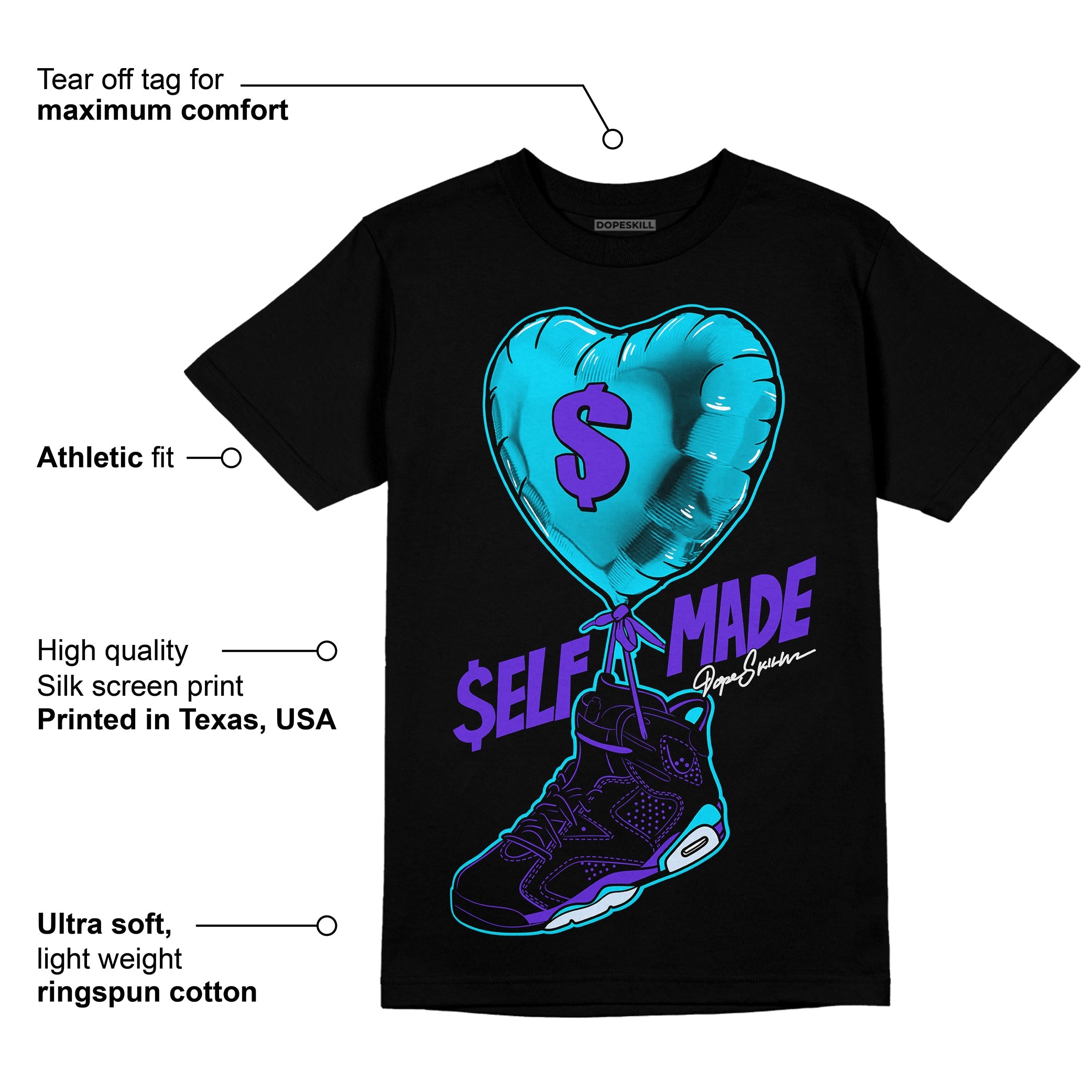 Aqua 6s superstreetwear T-Shirt Self Made Graphic