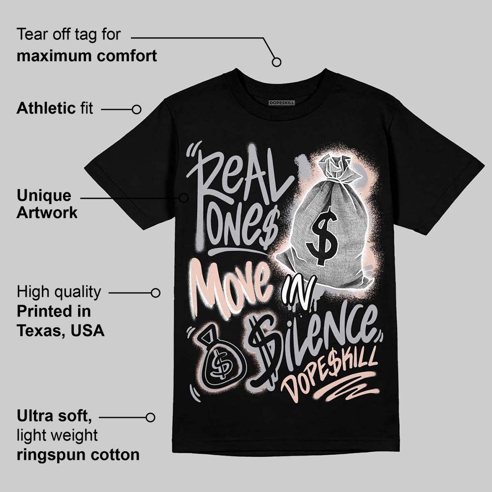 1130 Oyster Grey superstreetwear T-Shirt Real Ones Move In Silence Graphic