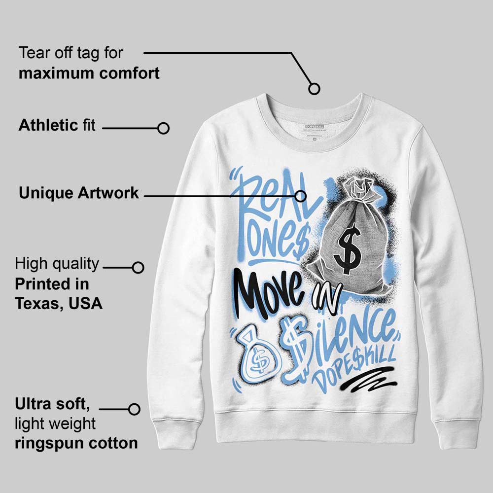 Melo 12s superstreetwear Sweatshirt Real Ones Move In Silence Graphic