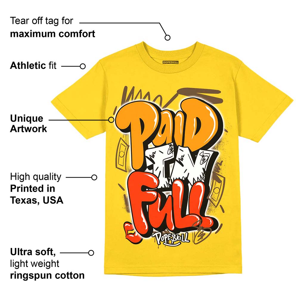Yellow Ochre 6s superstreetwear Yellow T-shirt New Paid In Full Graphic
