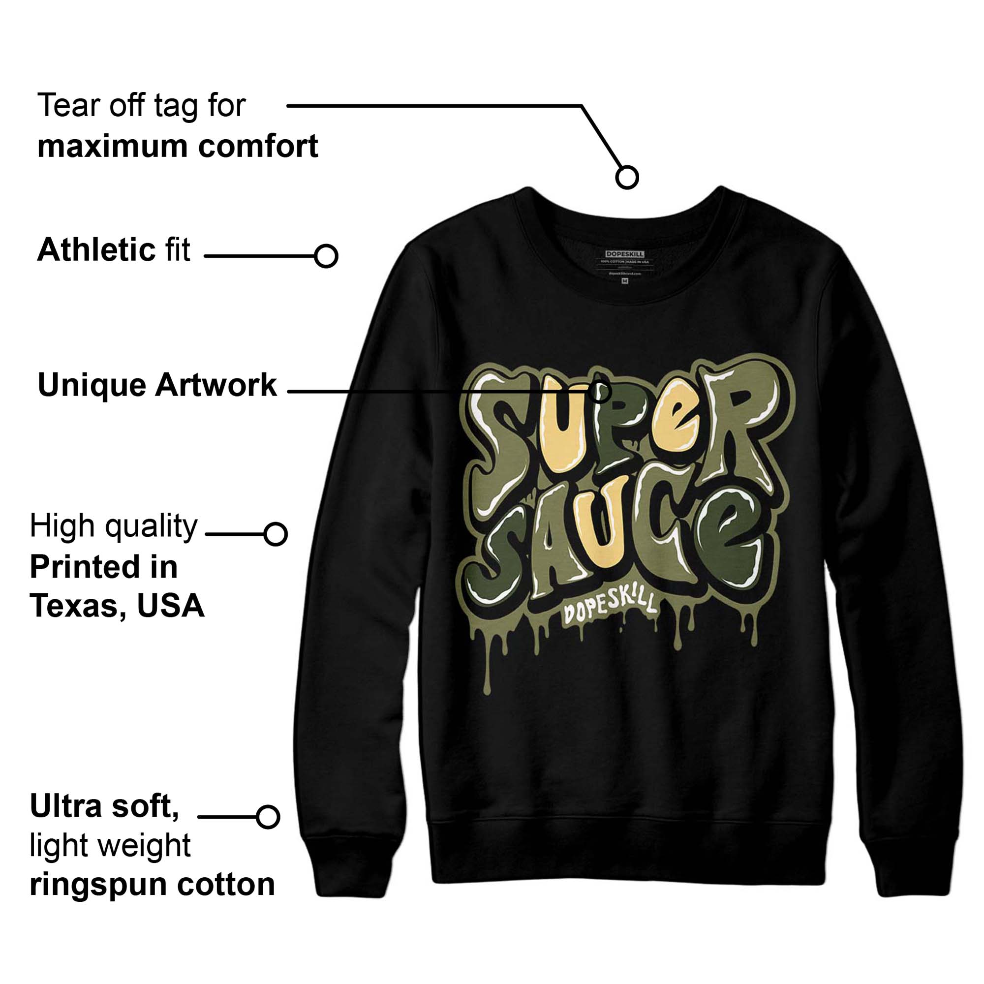 Craft Olive 4s superstreetwear Sweatshirt Super Sauce Graphic