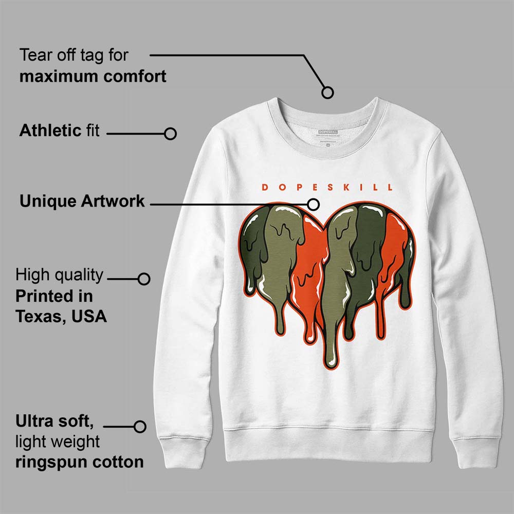 Olive Collection superstreetwear Sweatshirt Slime Drip Heart Graphic