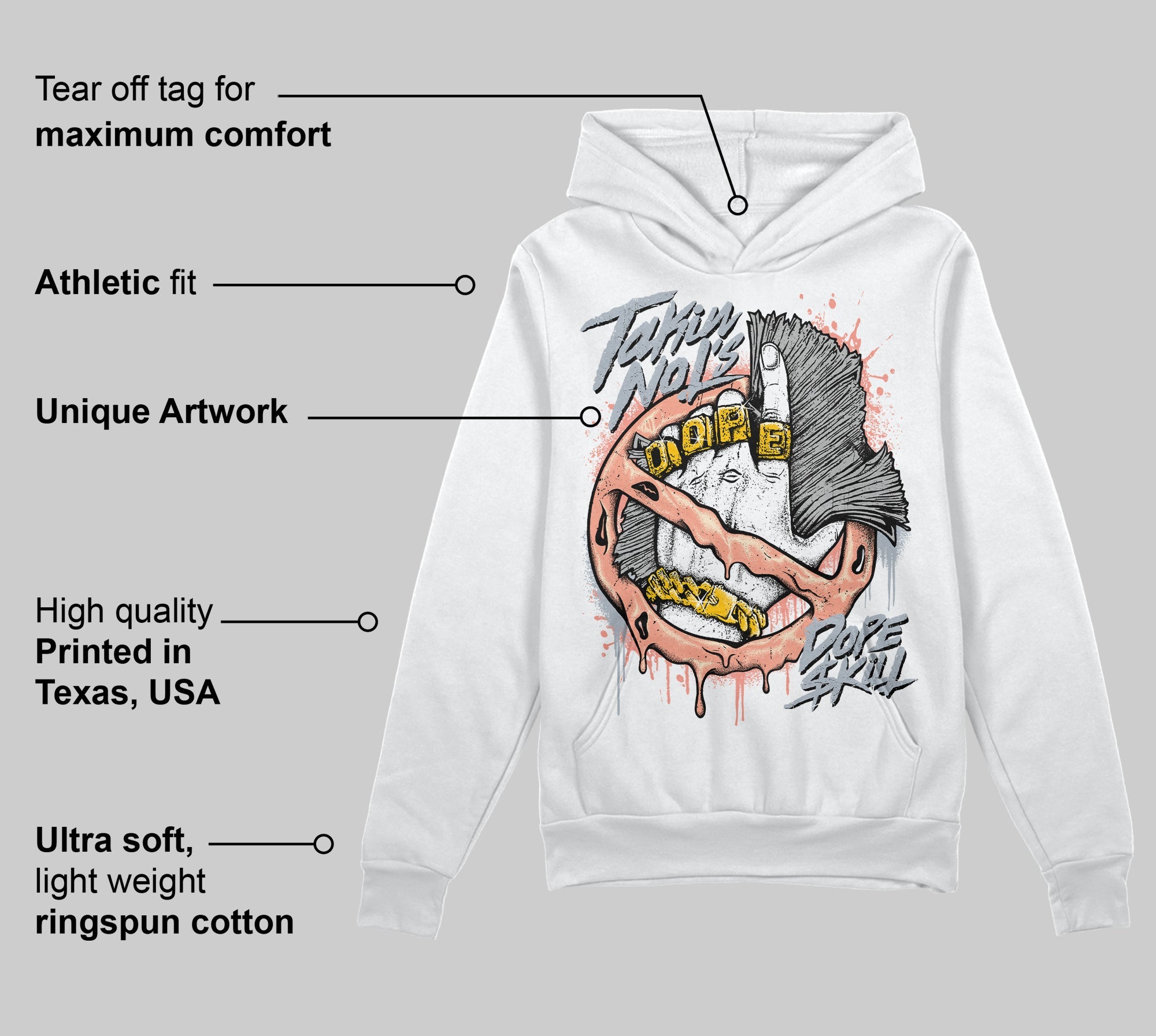 Crimson Bliss 5s superstreetwear Hoodie Sweatshirt Takin No L's Graphic