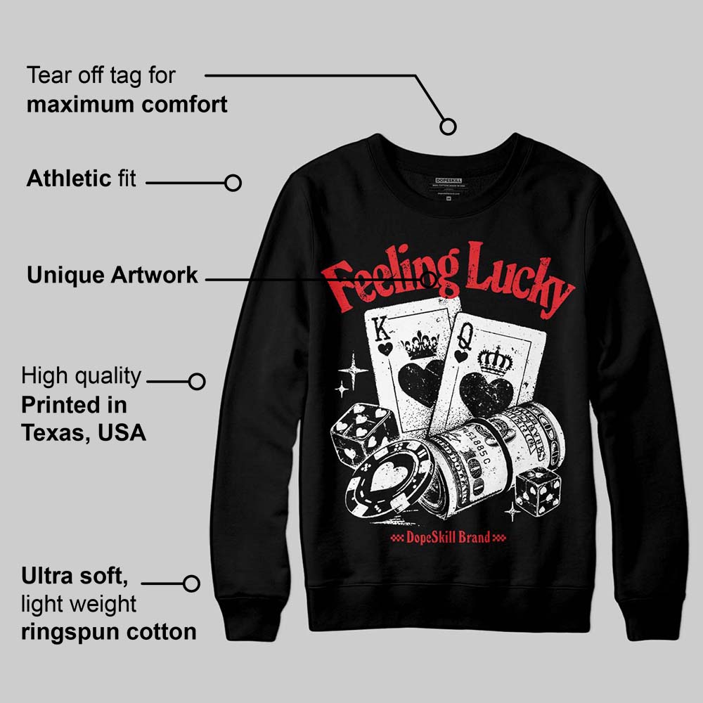 Black and White Collection superstreetwear Sweatshirt Feeling Lucky Graphic