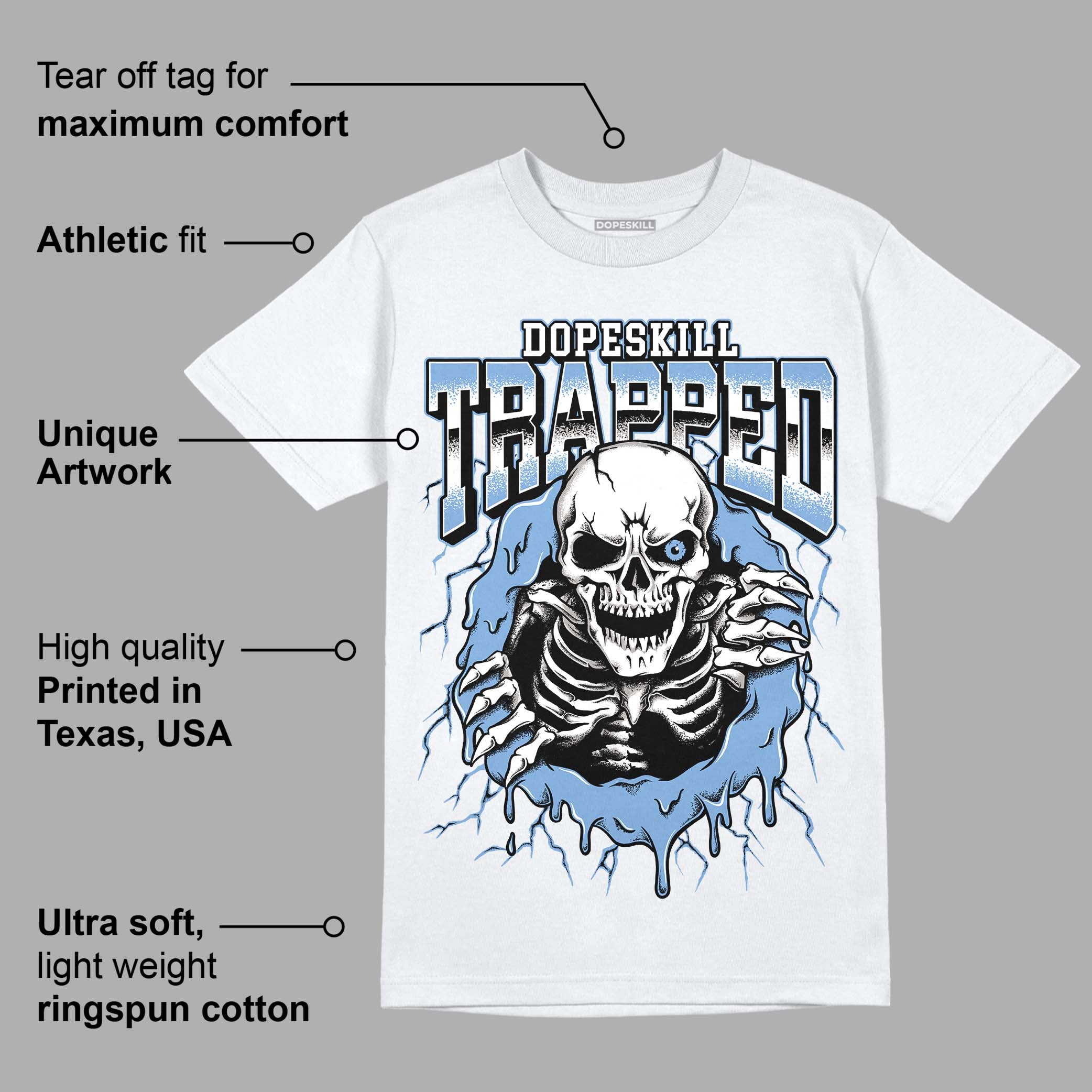 University Blue 5s superstreetwear T-Shirt Trapped Halloween Graphic