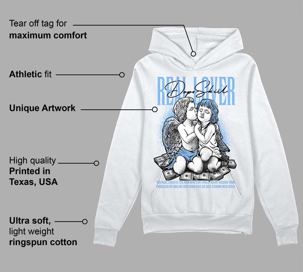 Powder Blue 9s superstreetwear Hoodie Sweatshirt Real Lover Graphic