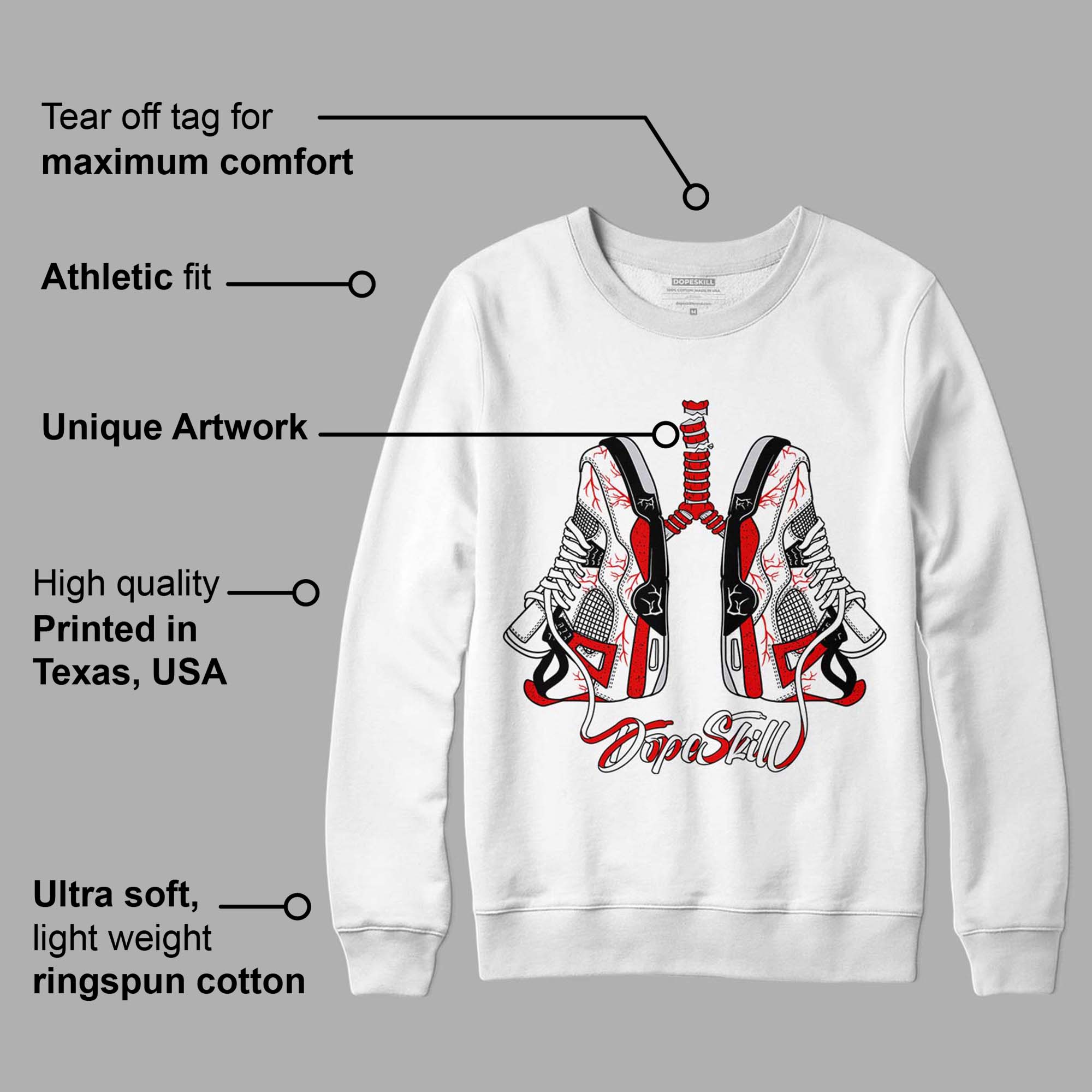 Red Cement 4S superstreetwear Sweatshirt Breathe Graphic