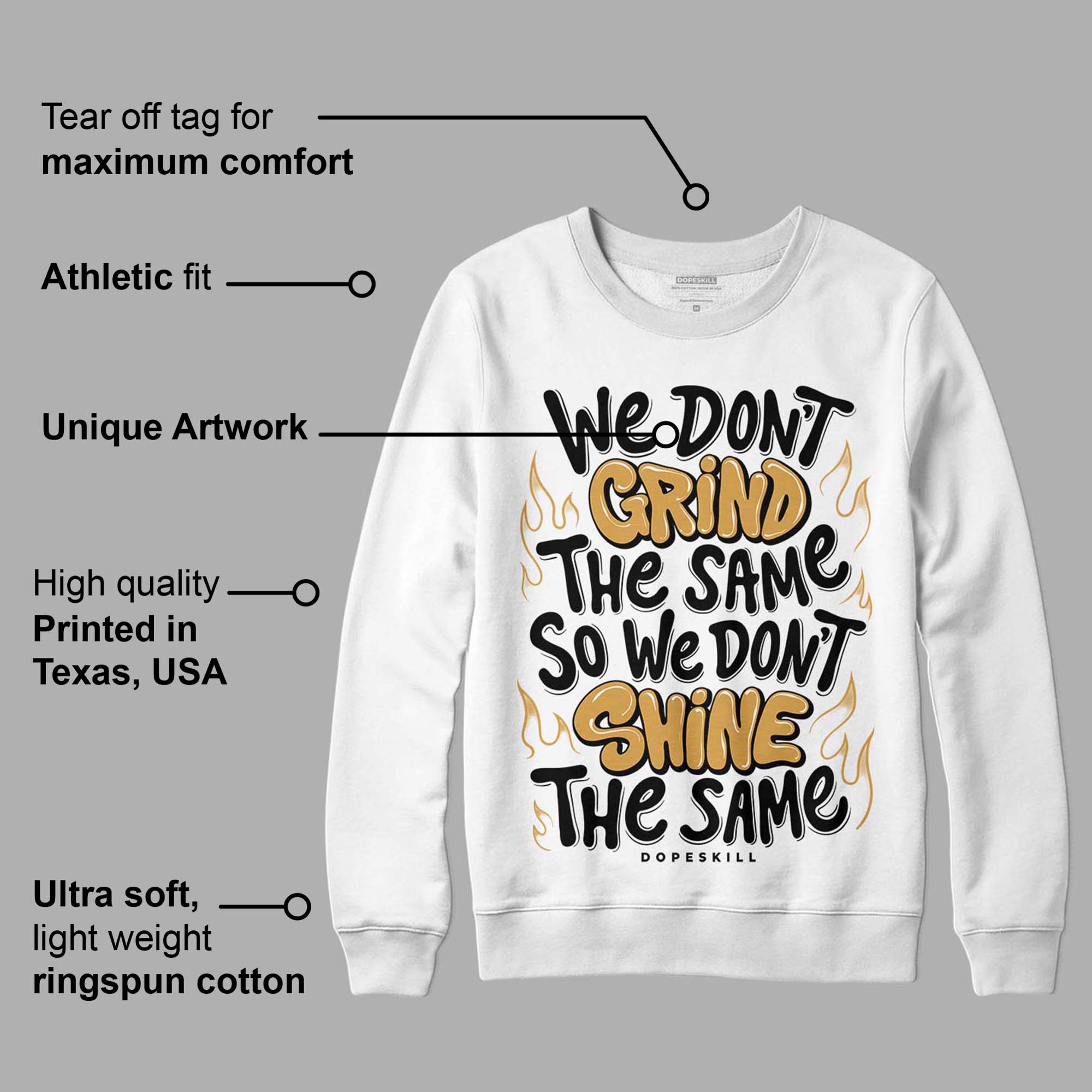 Gratitude 11s superstreetwear Sweatshirt Grind Shine Graphic