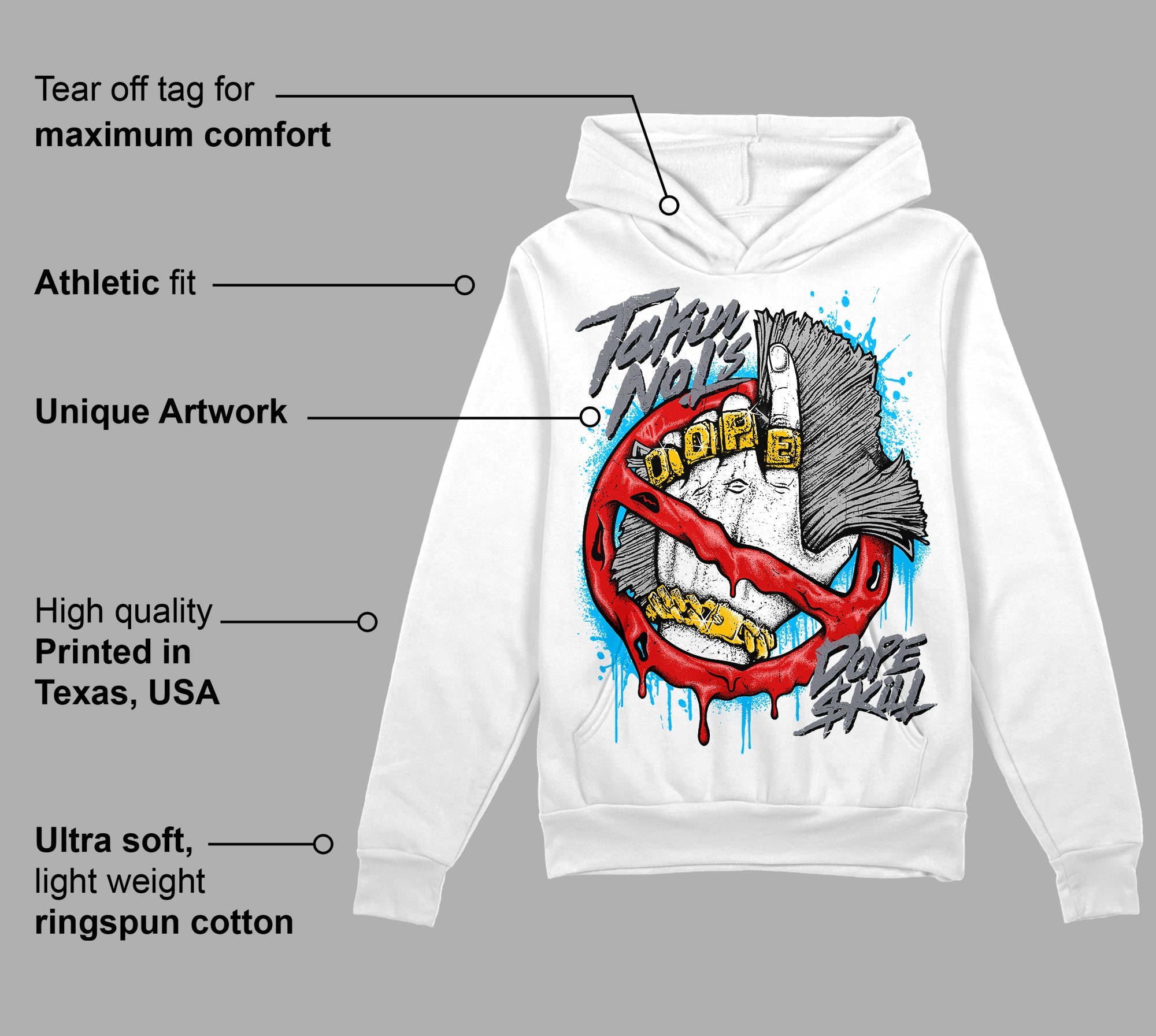 Gym Red 9s superstreetwear Hoodie Sweatshirt Takin No L's Graphic