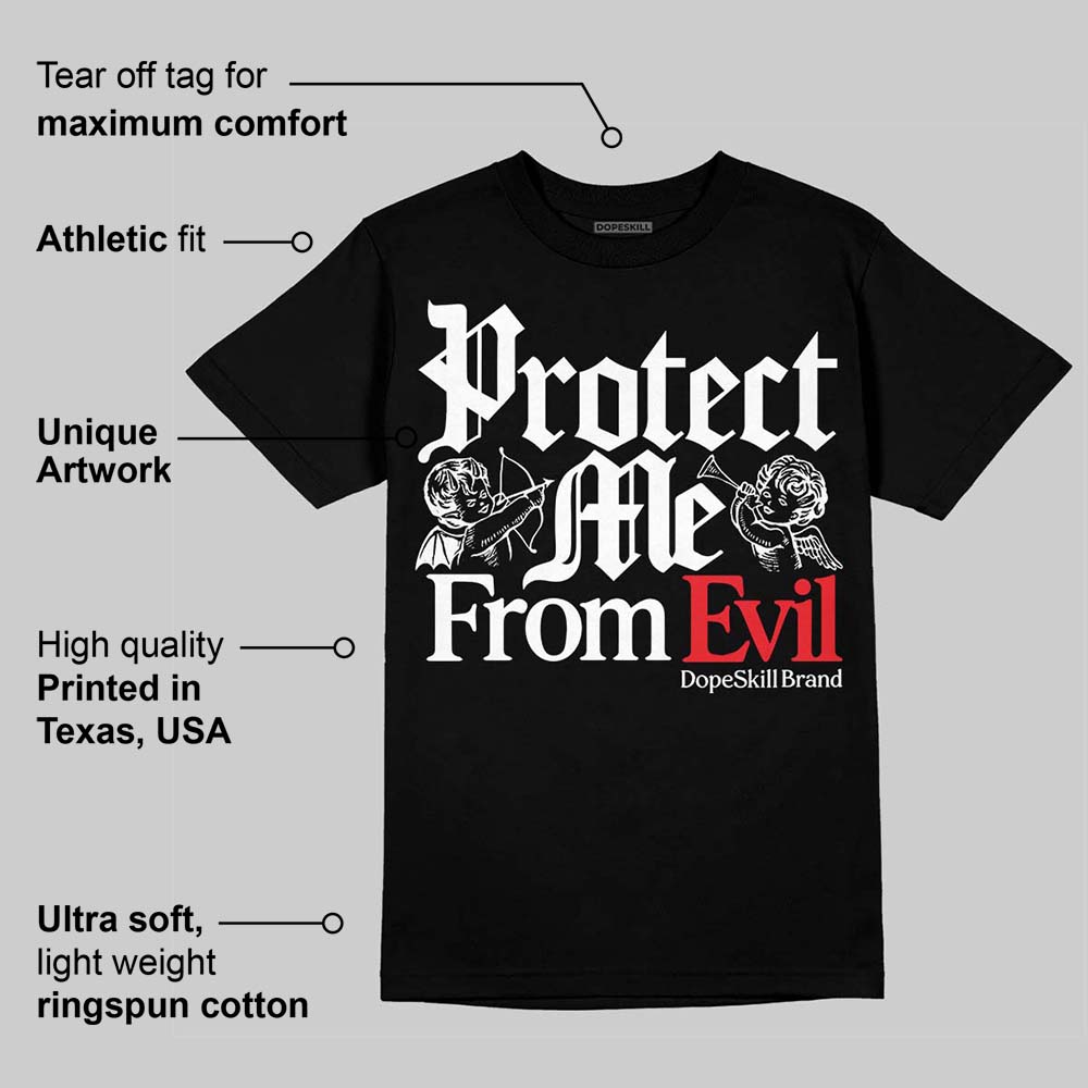 White Thunder 4s superstreetwear T-Shirt Protect Me From Evil Graphic