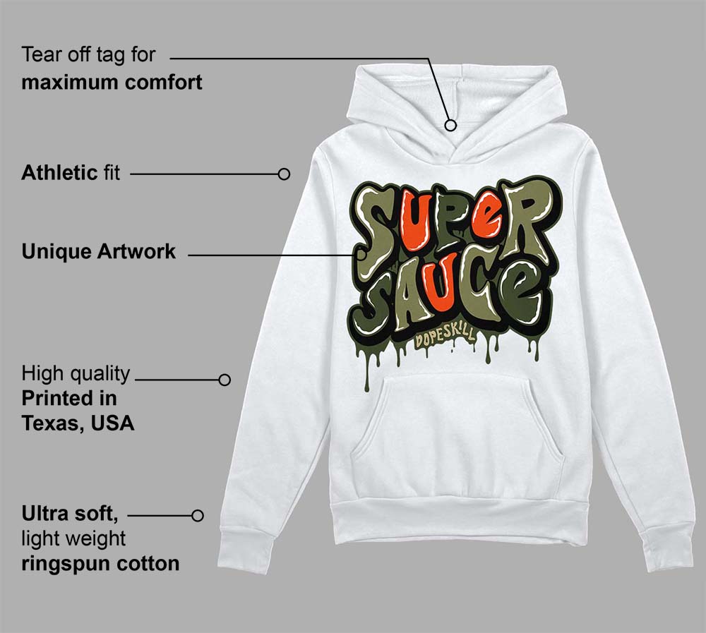 Olive Collection superstreetwear Hoodie Sweatshirt Super Sauce Graphic