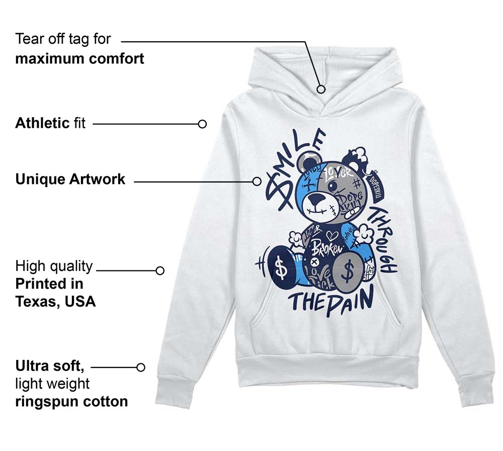 AJ Spizike White Obsidian superstreetwear Hoodie Sweatshirt Smile Through The Pain Graphic