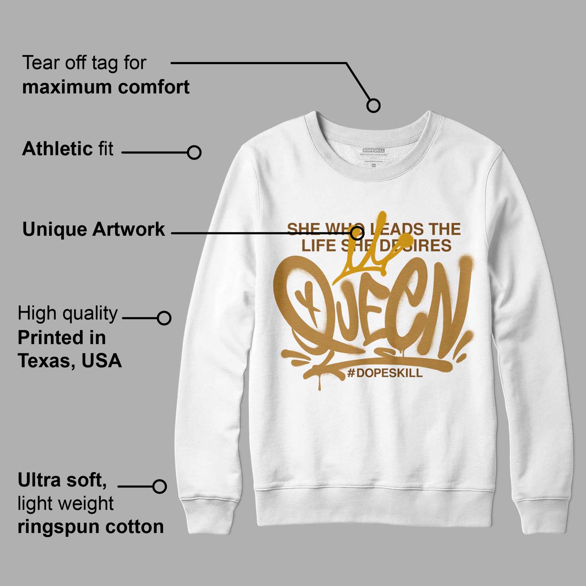 Wheat 13s superstreetwear Sweatshirt Queen Graphic