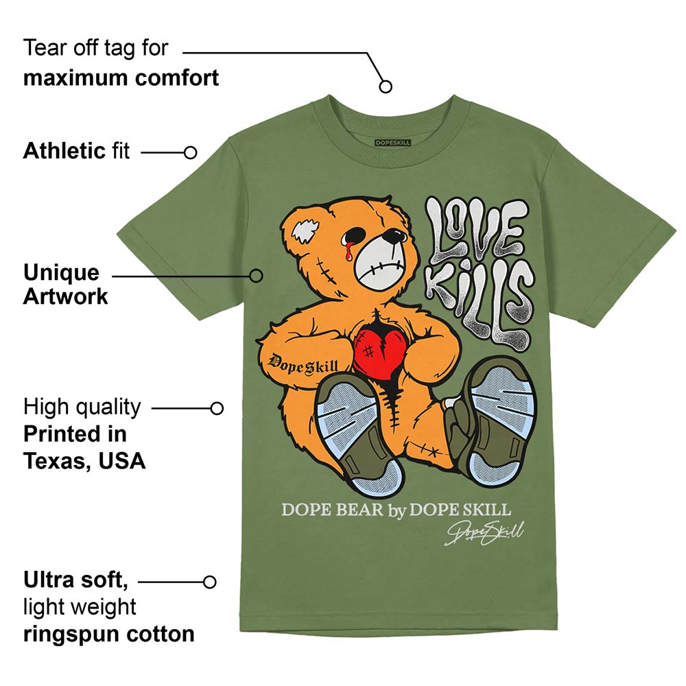 Olive 5s superstreetwear Olive T-shirt Love Kills Graphic