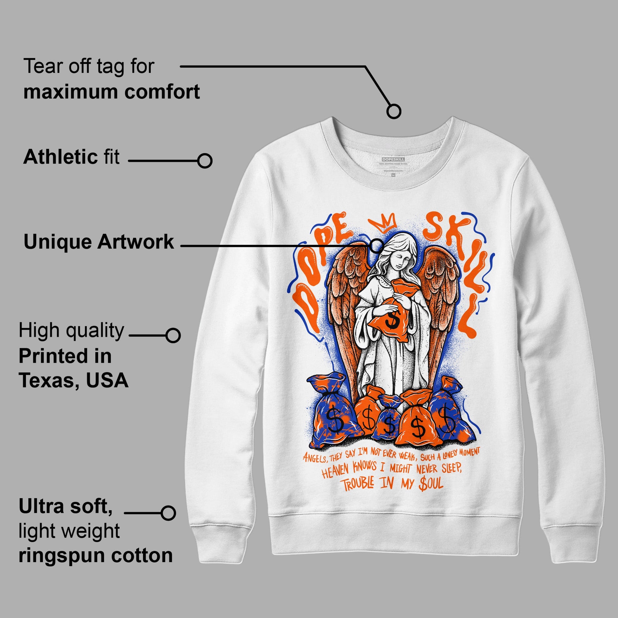Dunk Low Futura Orange Blaze superstreetwear Sweatshirt Angels Graphic