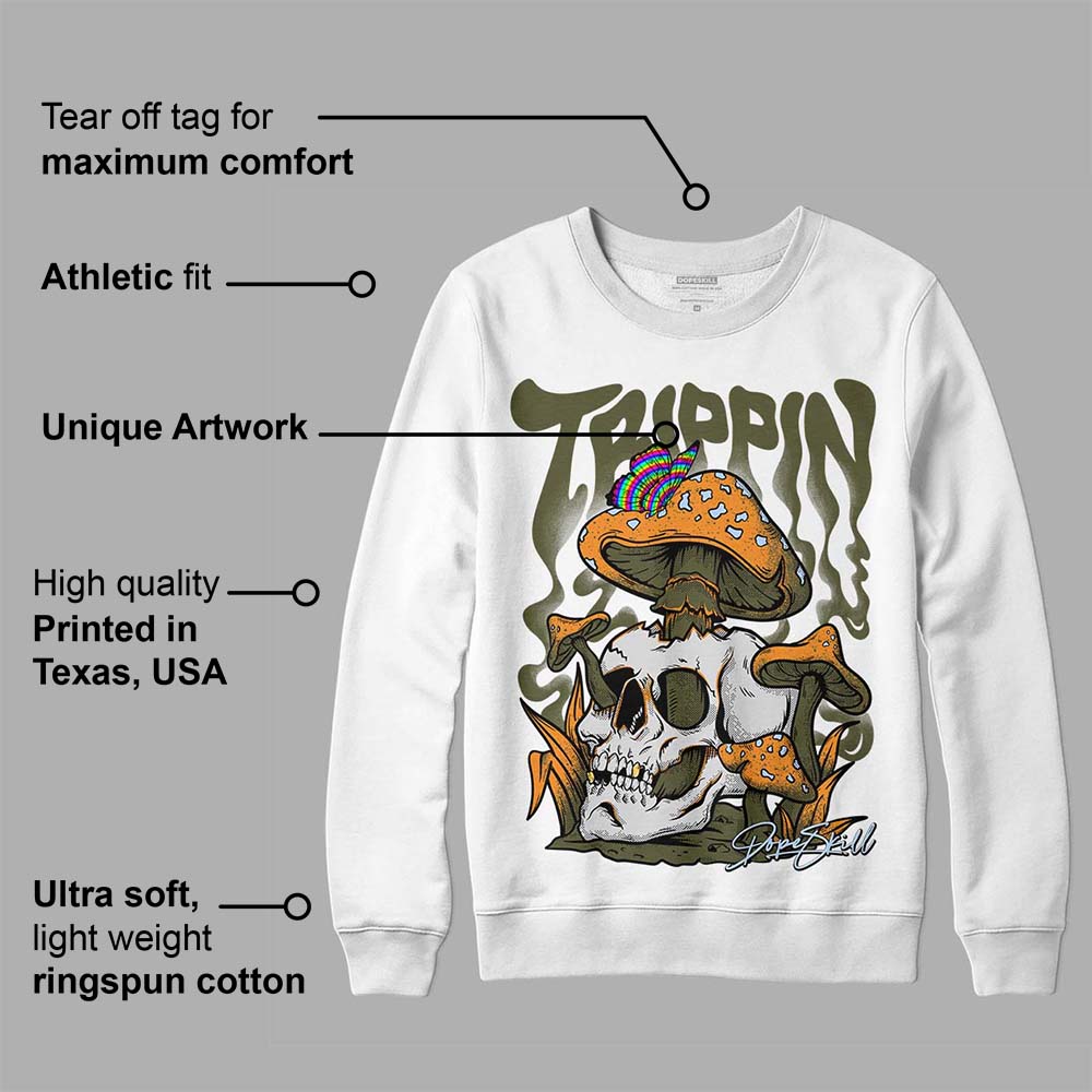 Olive 5s superstreetwear Sweatshirt Trippin Graphic
