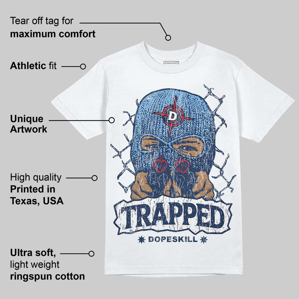 Summit White Navy 4s superstreetwear T-Shirt New Trapped Graphic