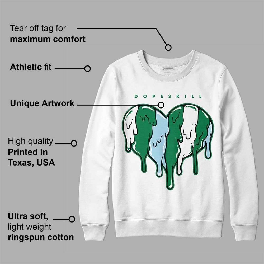 Lucky Green 5s superstreetwear Sweatshirt Slime Drip Heart Graphic