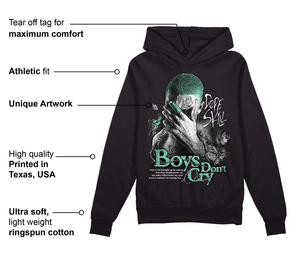 Green Glow 3s superstreetwear Hoodie Sweatshirt Boys Don't Cry Graphic