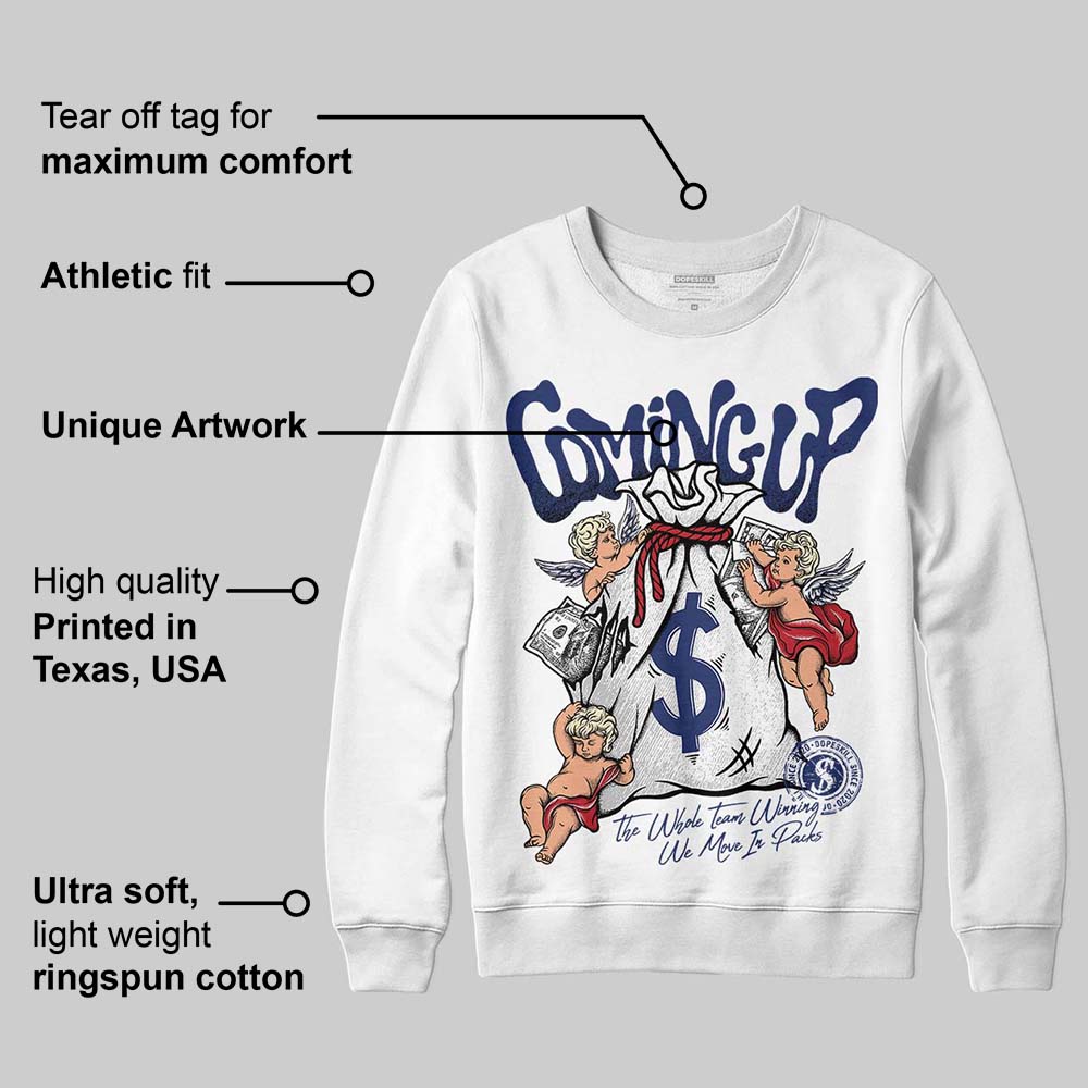 Rare Air Deep Royal Blue 1s superstreetwear Sweatshirt Money Bag Coming Up Graphic