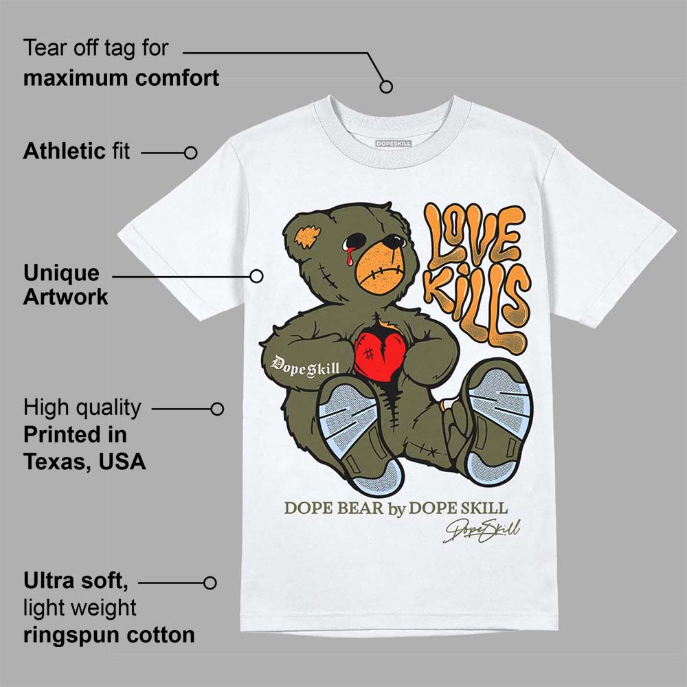 Olive 5s superstreetwear T-Shirt Love Kills Graphic