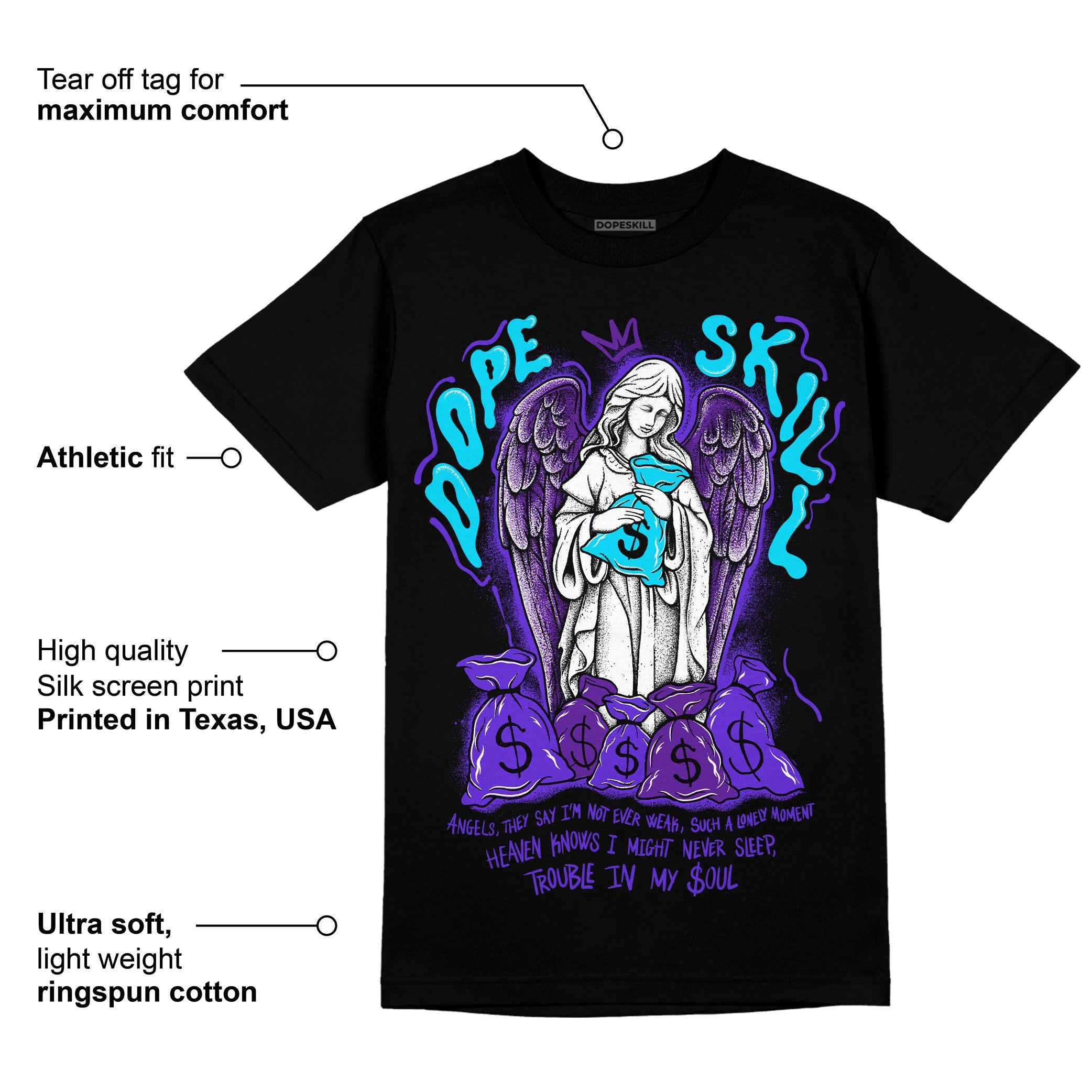 Aqua 6s superstreetwear T-Shirt Angels Graphic