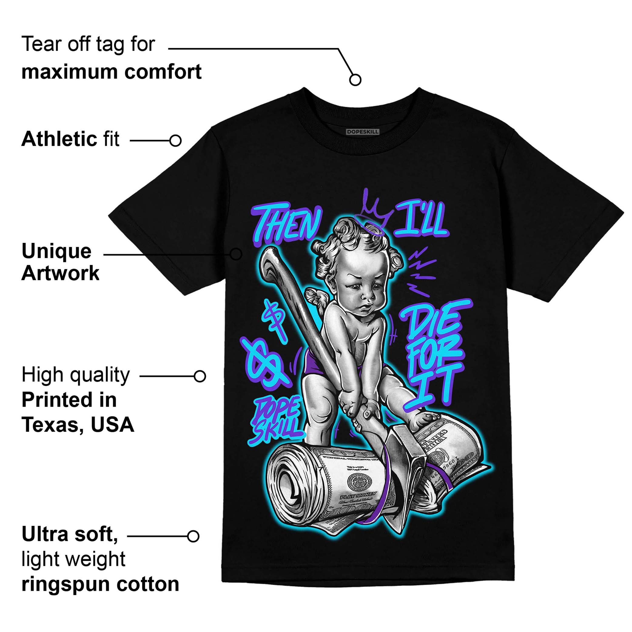 Aqua 6s superstreetwear T-Shirt Then I'll Die For It Graphic