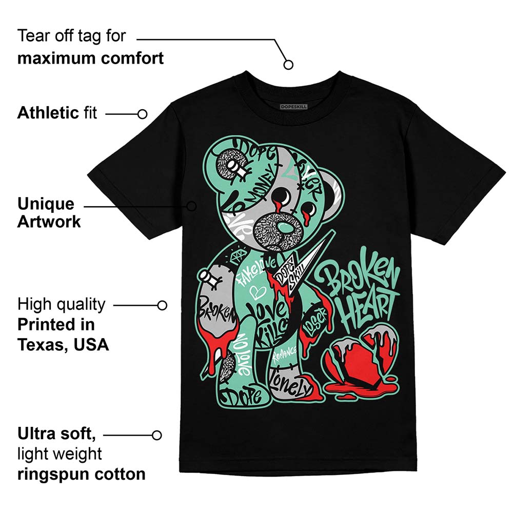 Green Glow 3s superstreetwear T-Shirt Broken Heart Graphic