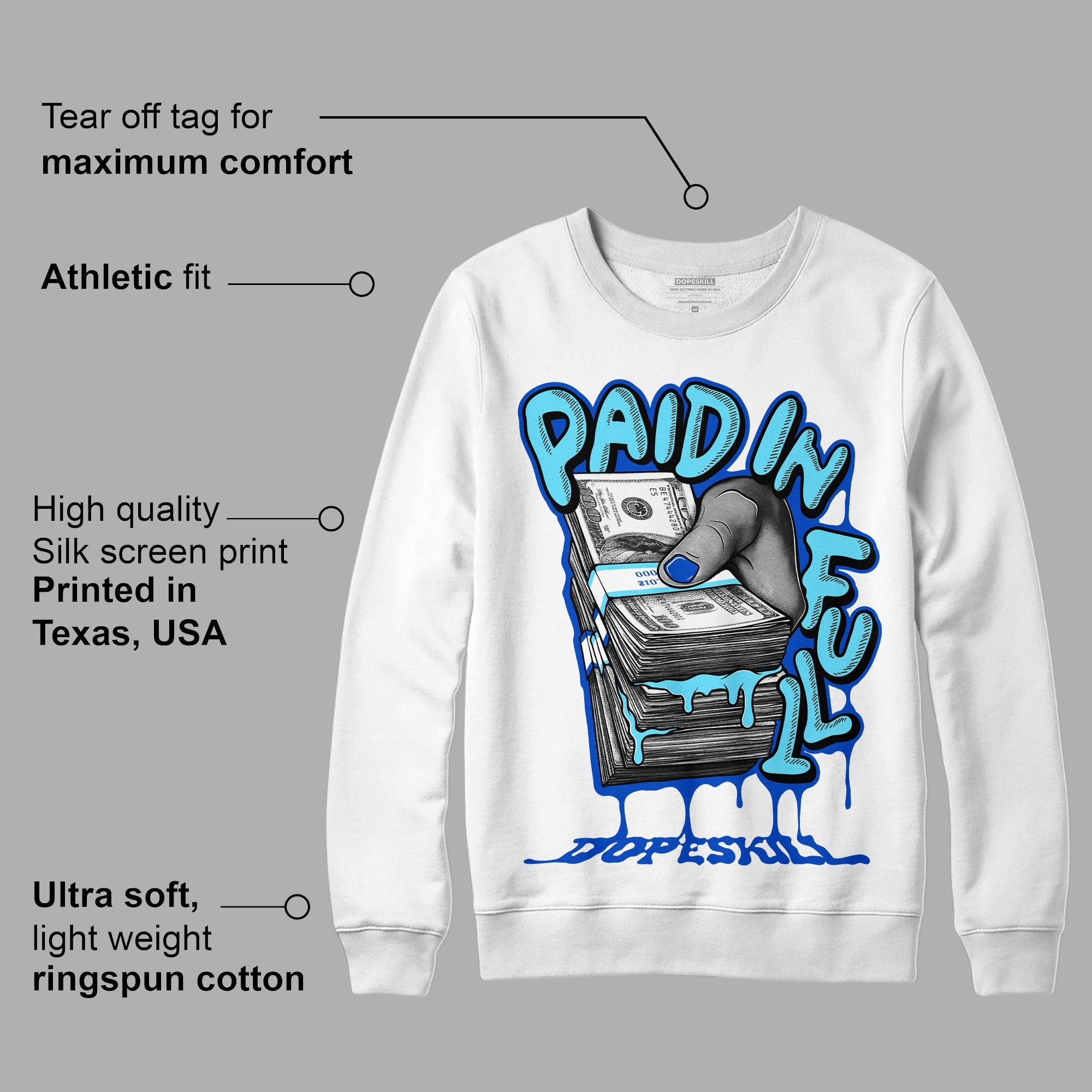 SB Dunk Argon superstreetwear Sweatshirt Paid In Full Graphic