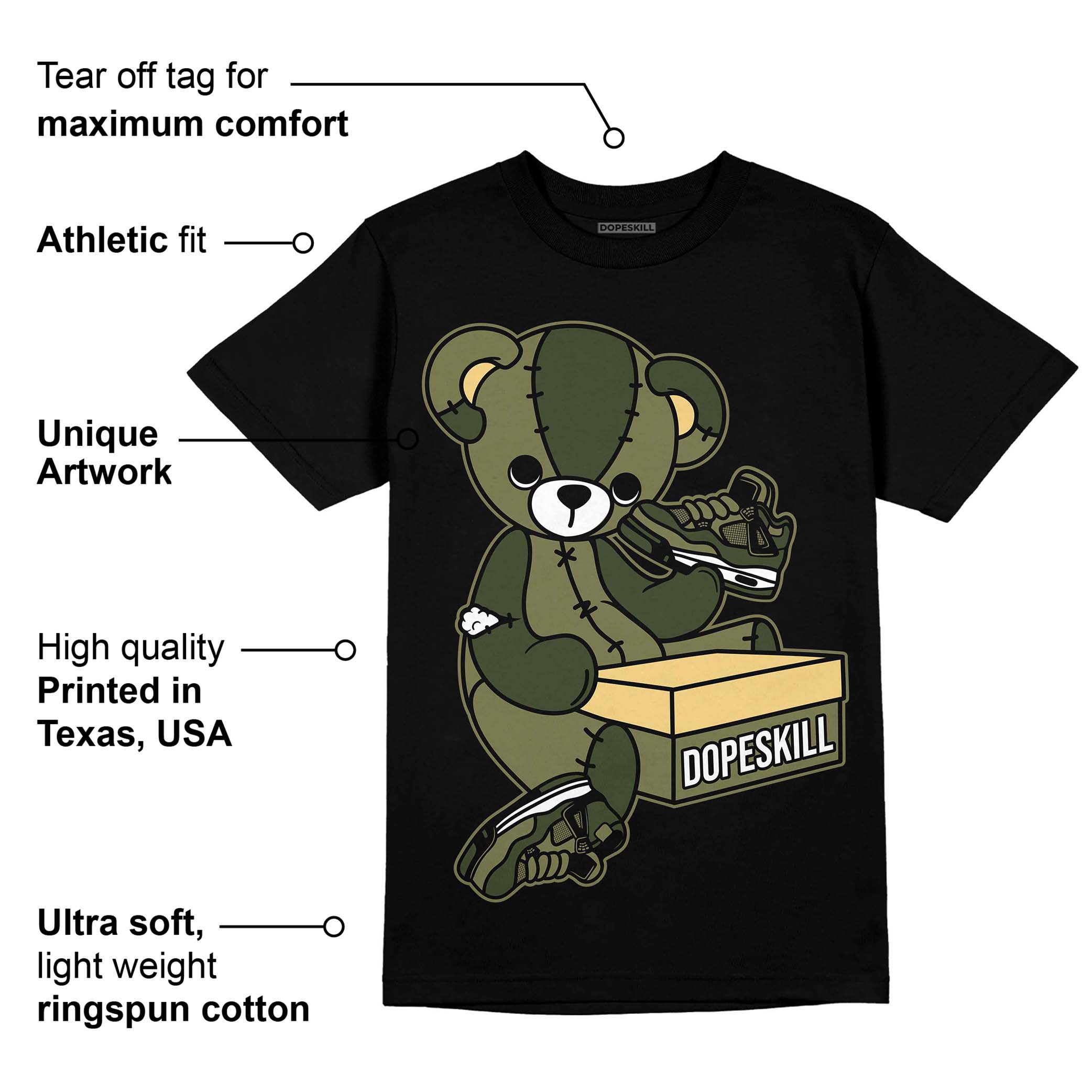 Craft Olive 4s superstreetwear T-Shirt Sneakerhead BEAR Graphic