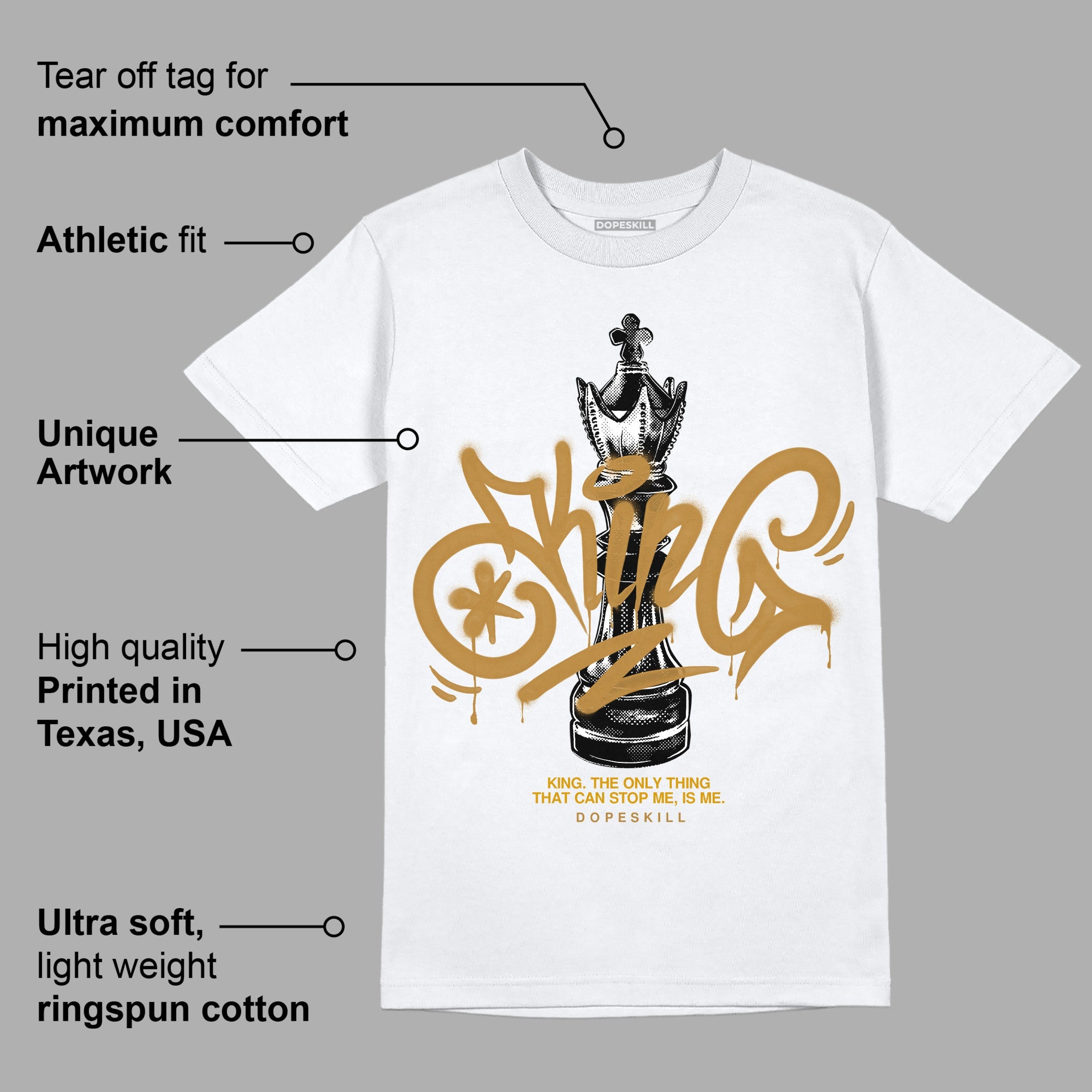 Wheat 13s superstreetwear T-Shirt King Chess Graphic