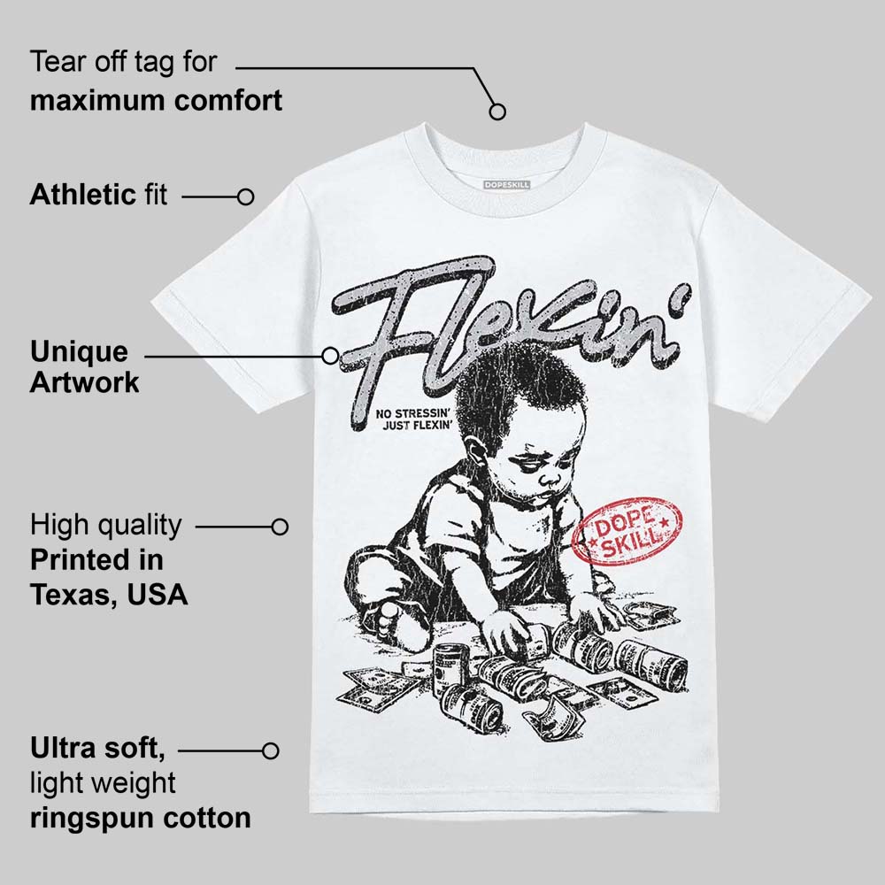 White Cement 4s superstreetwear T-Shirt Flexin' Graphic