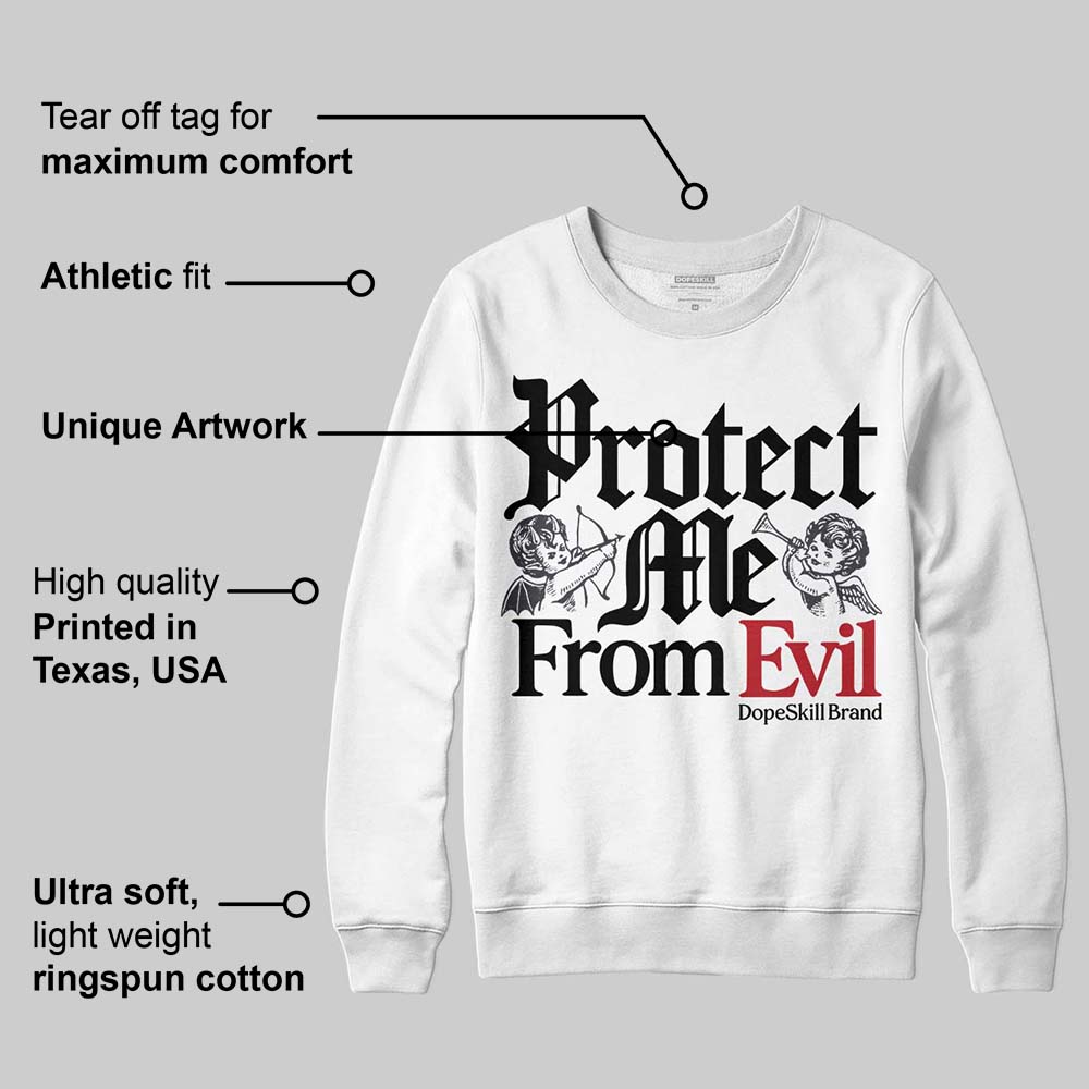 Black Cat 3s superstreetwear Sweatshirt Protect Me From Evil Graphic