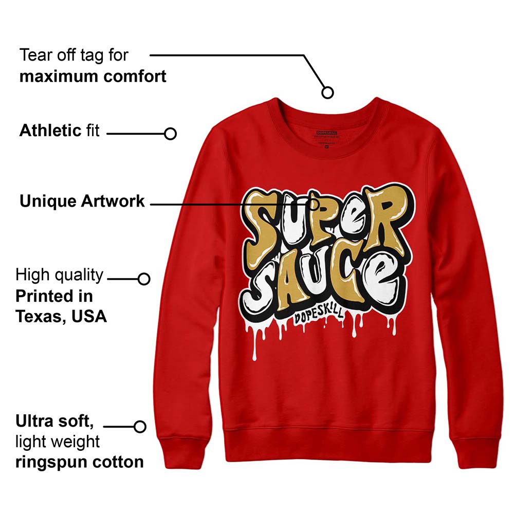 Red Collection superstreetwear Red Sweatshirt Super Sauce Graphic