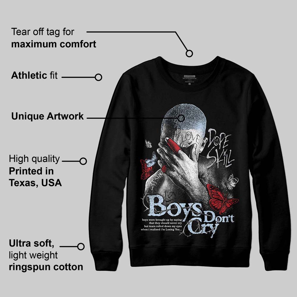 Black Metallic Reimagined 5s superstreetwear Sweatshirt Boys Don't Cry Graphic