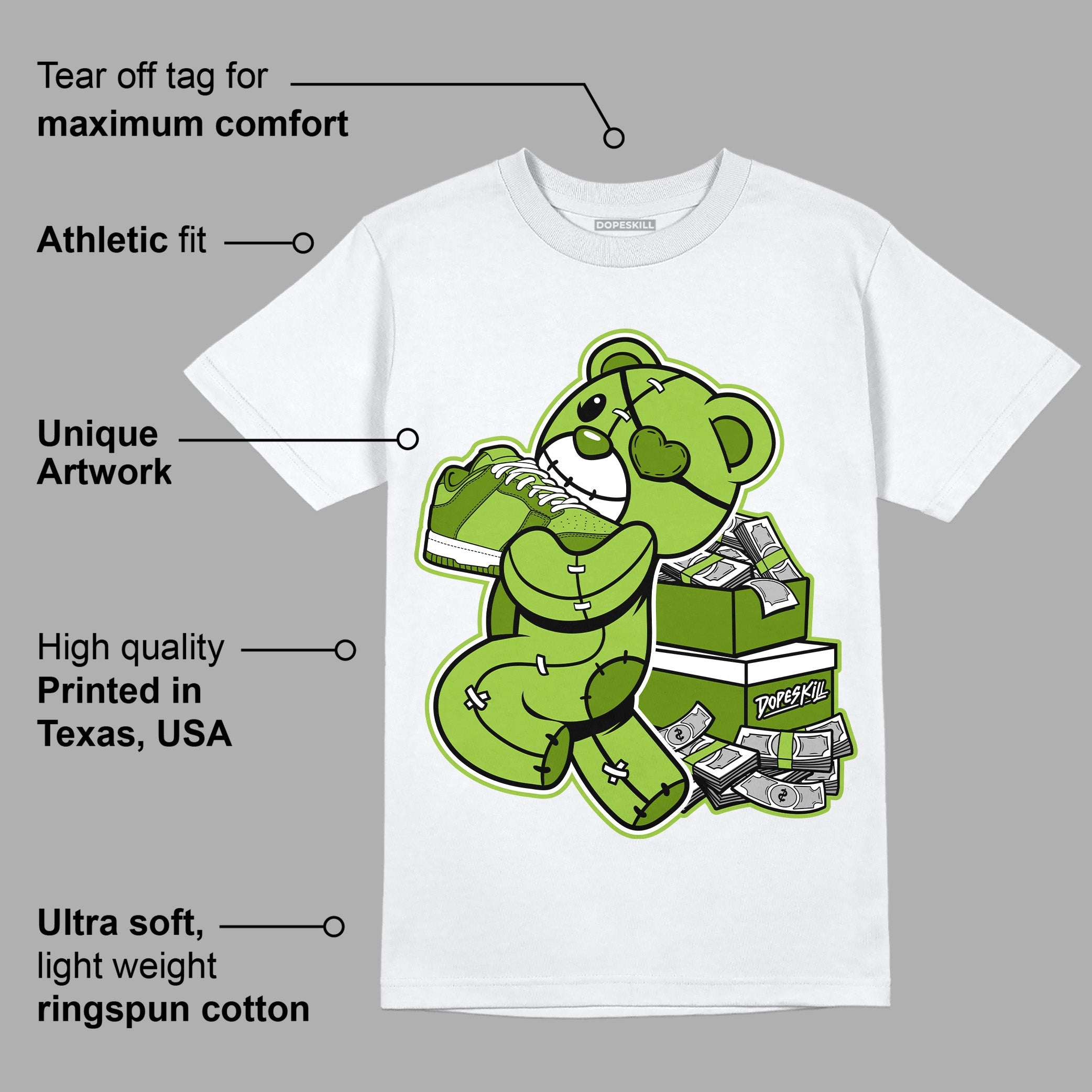 Dunk Low 'Chlorophyll' superstreetwear T-Shirt Bear Steals Sneaker Graphic