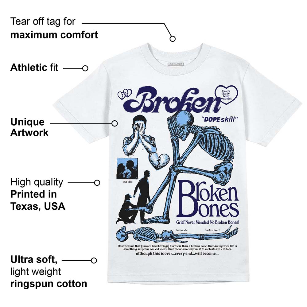Powder Blue 9s superstreetwear T-Shirt Broken Bones Graphic