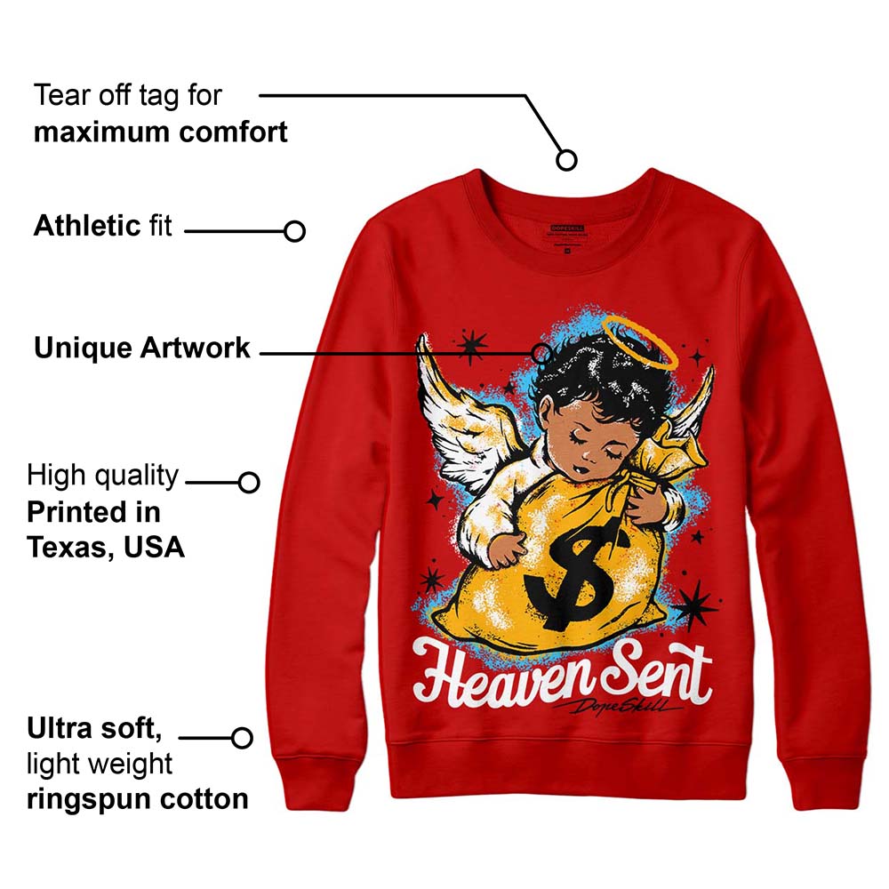 Red Collection superstreetwear Red Sweatshirt Heaven Sent Graphic