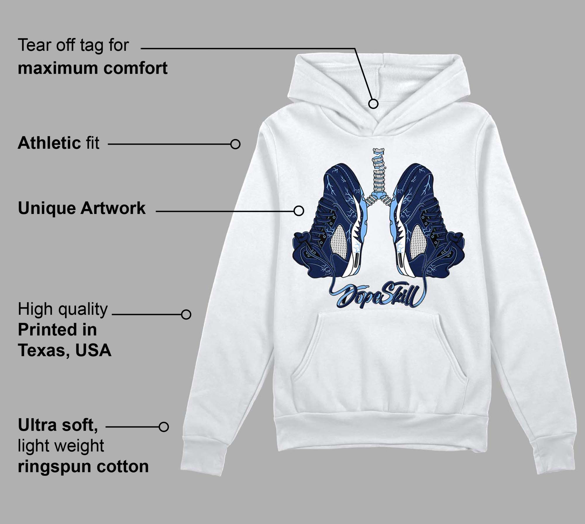 Midnight Navy 5s superstreetwear Hoodie Sweatshirt Breathe Graphic